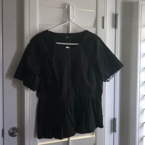Kate Spade Saturday, cotton, ruffled top